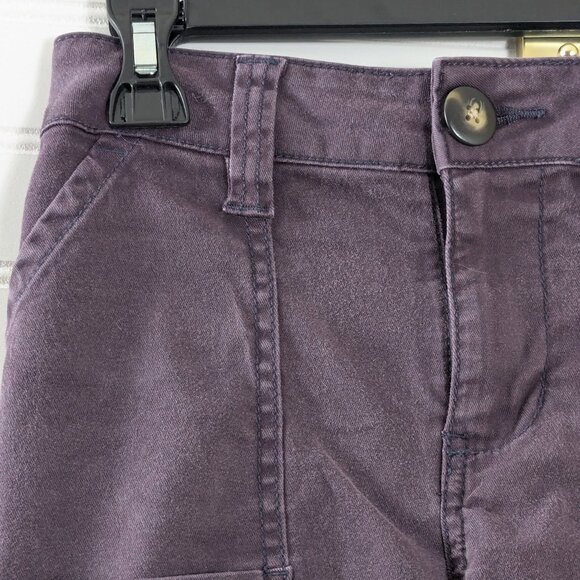 Cabi Cargo Eggplant Slim Leg Pant  2 - Picture 8 of 11